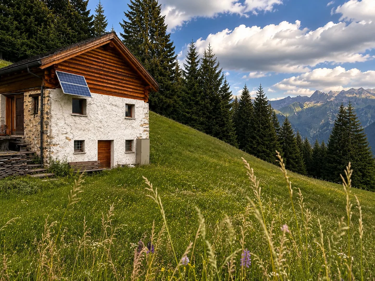 Esterno di Casa Vista Adula sul versante di Dotra